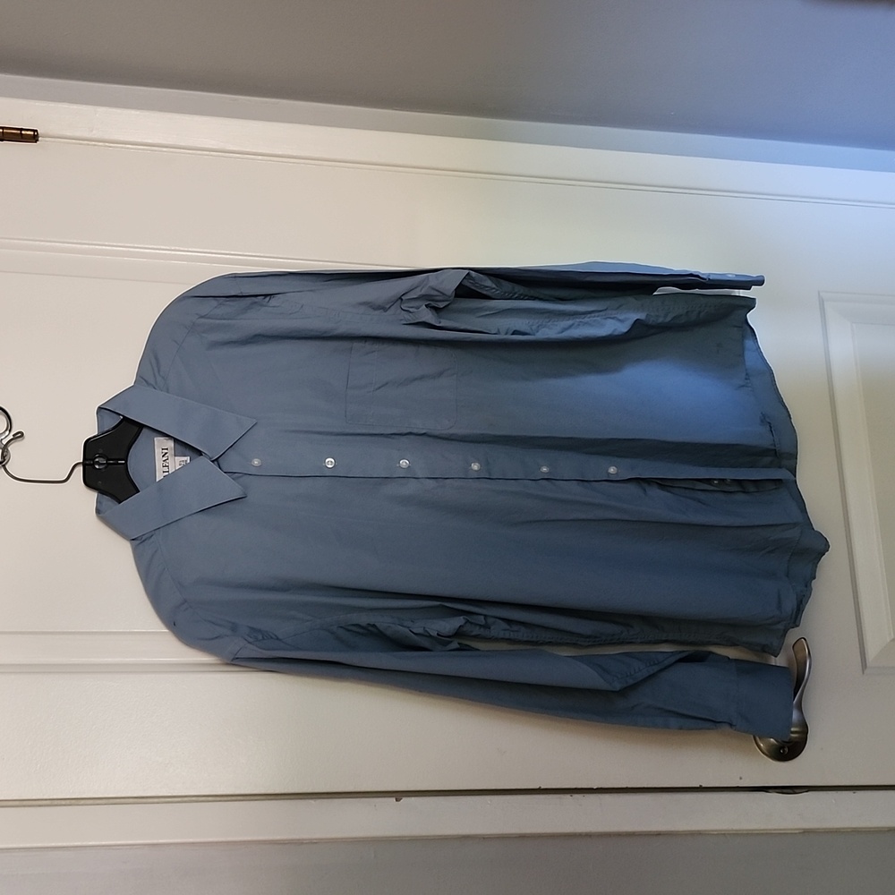 Mens Alfani Blue Dress Shirt L
